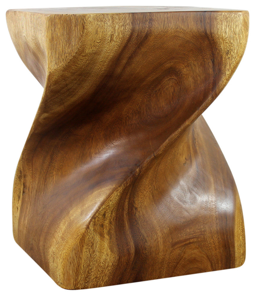 Haussmann Wood Big Twist Coffee Table 16 in SQ x 20 in High Oak Oil