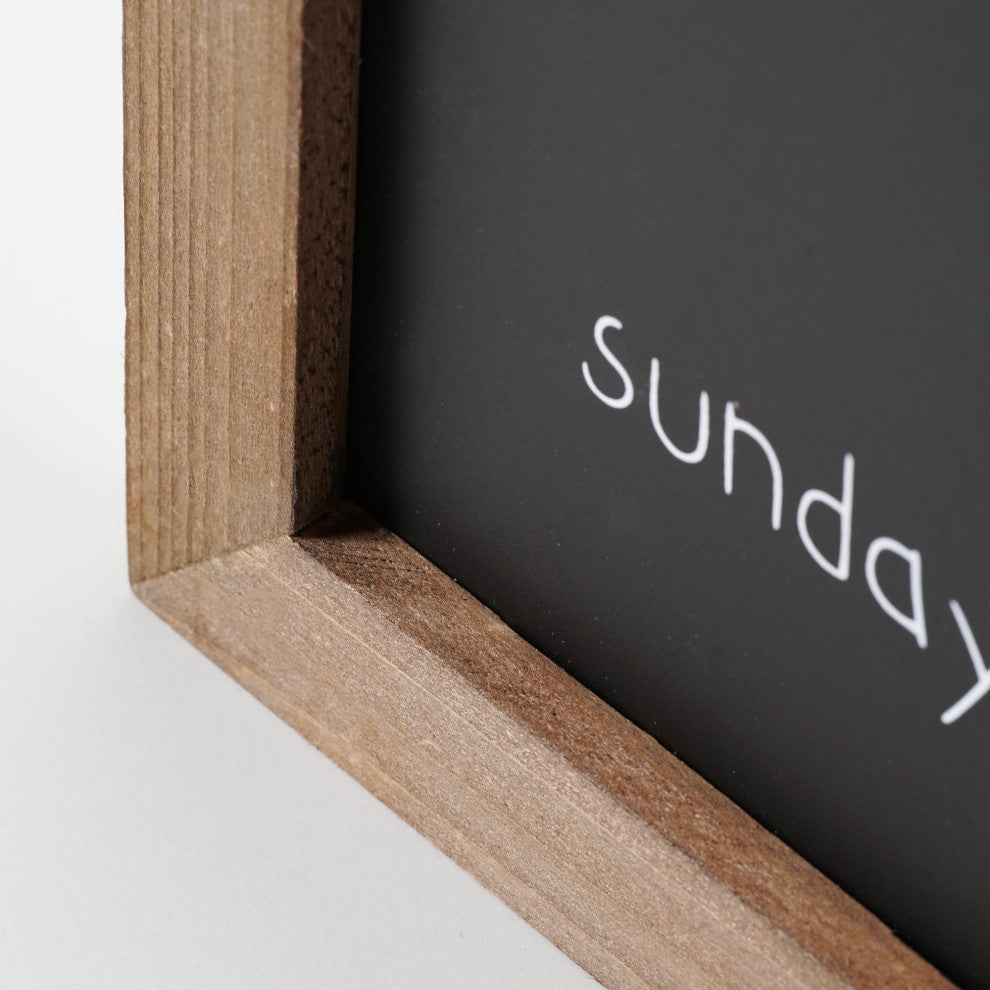 Addie Joy Things to do this Week chalkboard planner- Black/Tan Frame