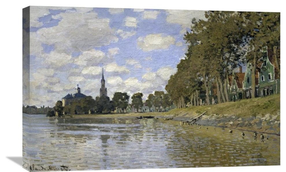 "Zaandam (Holland)" Stretched Canvas Giclee by Claude Monet, 30"x19"