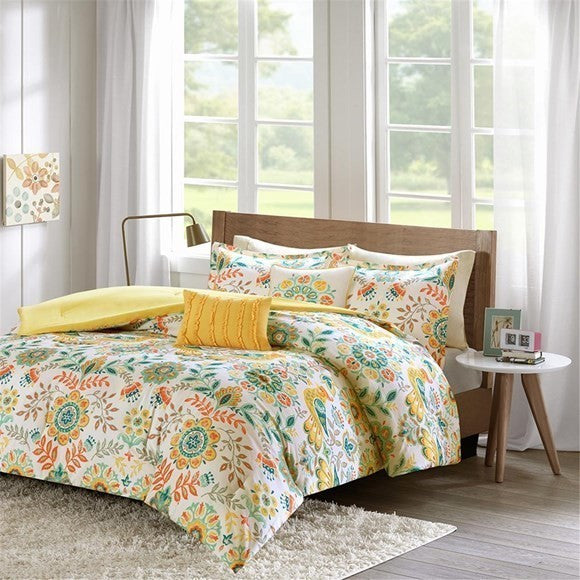 Intelligent Design Microfiber Printed Comforter Set, Full/Queen