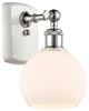 Innovations 516-1W-WPC-G121-6-LED 1-Light Sconce, White, Polished Chrome