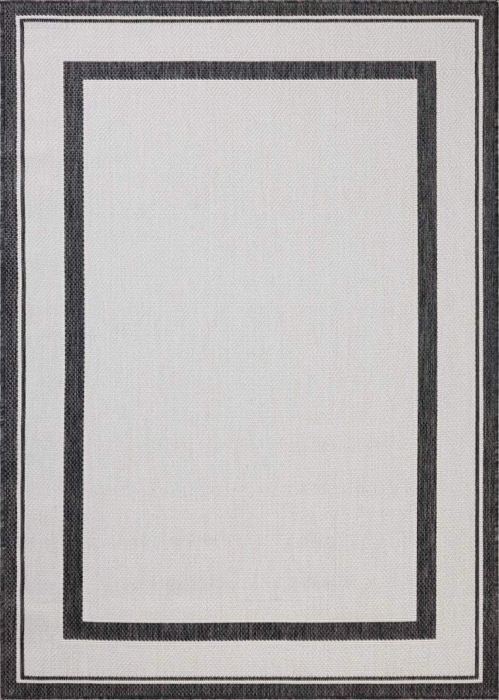 Loloi Easton Onyx / Ivory 4'-0" x 6'-0" Accent Rug