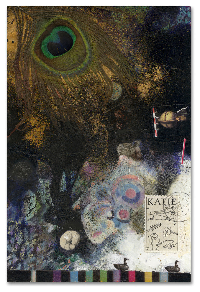 Nick Bantock 'Peacock Feather' Canvas Art, 32x22