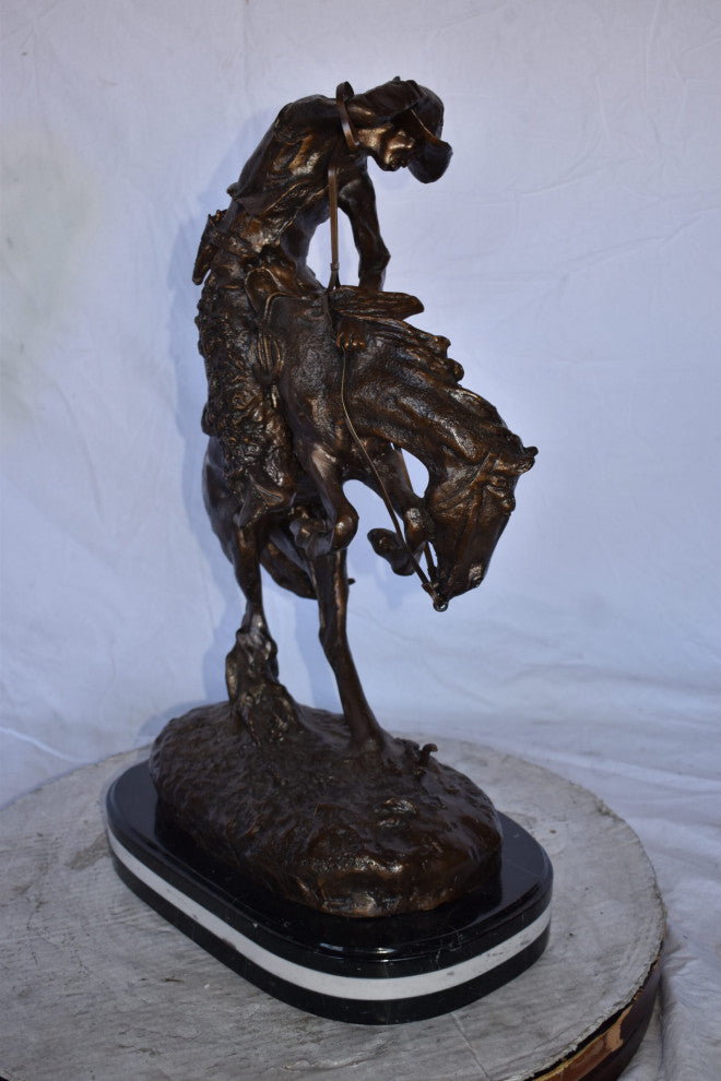 Rattlesnake Remington Replica Bronze Statue on A Marble  Size: 16" x 10" x 25"