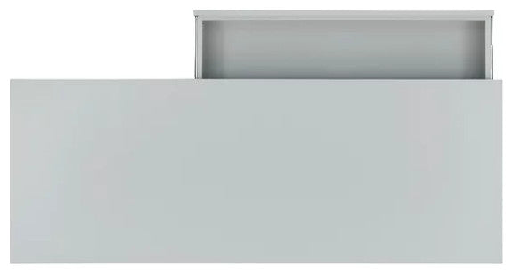 Contemporary Desk, X-Leg & 4 Spacious Drawers With Metal Pull Handles, Gray
