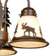 Yellowstone 3-Light LED Moose Fan Kit or Chandelier, Dual Mount Burnished Bronze