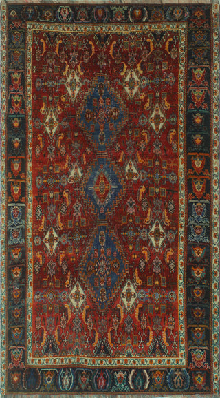 Vintage Distressed Fazal Red Rug