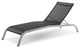 Lounge Chair Chaise, Set of 2, Aluminum, Metal, Black, Modern, Outdoor Patio