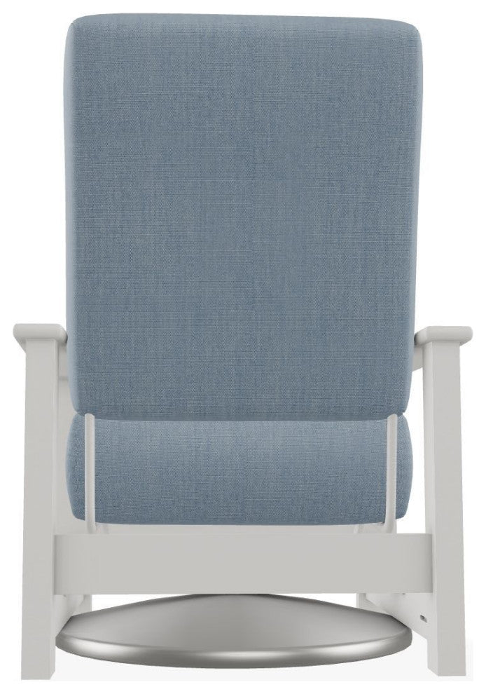 Leeward Deep Seat Outdoor Hidden Swivel Rocker, Canvas Haze/Snow