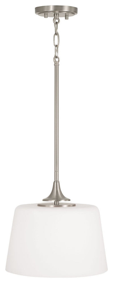 HomePlace Lighting Presley 1-Light Semi-Flush 248911BN Brushed Nickel