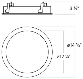 Sonneman 3997 Pi 15"W Flush Mount Ceiling Fixture - Satin White