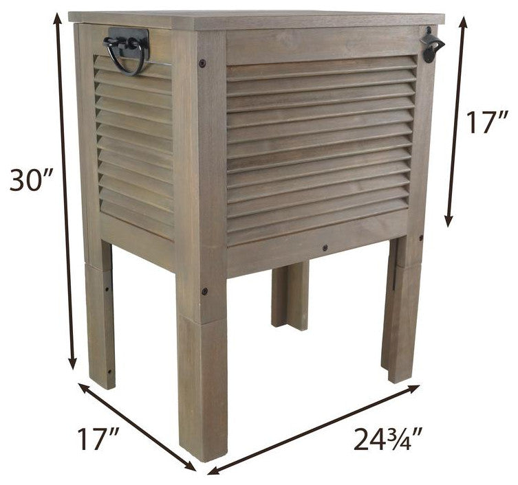 Raised Wooden Patio Cooler