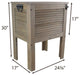 Raised Wooden Patio Cooler