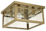 Antique Brass Rustic, Modern Farmhouse, Industrial, Nautical Flush Mount