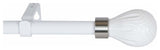 3/4" Odette Curtain Rod, 28"-48", White With White Rod