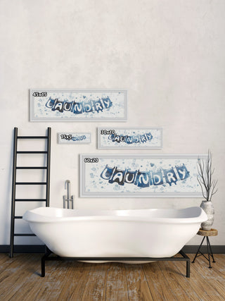 "Clothesline" Framed Painting Print, 45x15