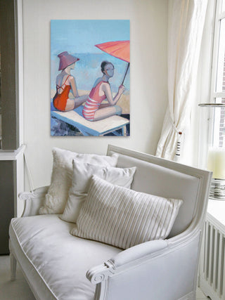 "Beach Elegance" Painting Print on Wrapped Canvas, 16"x24"