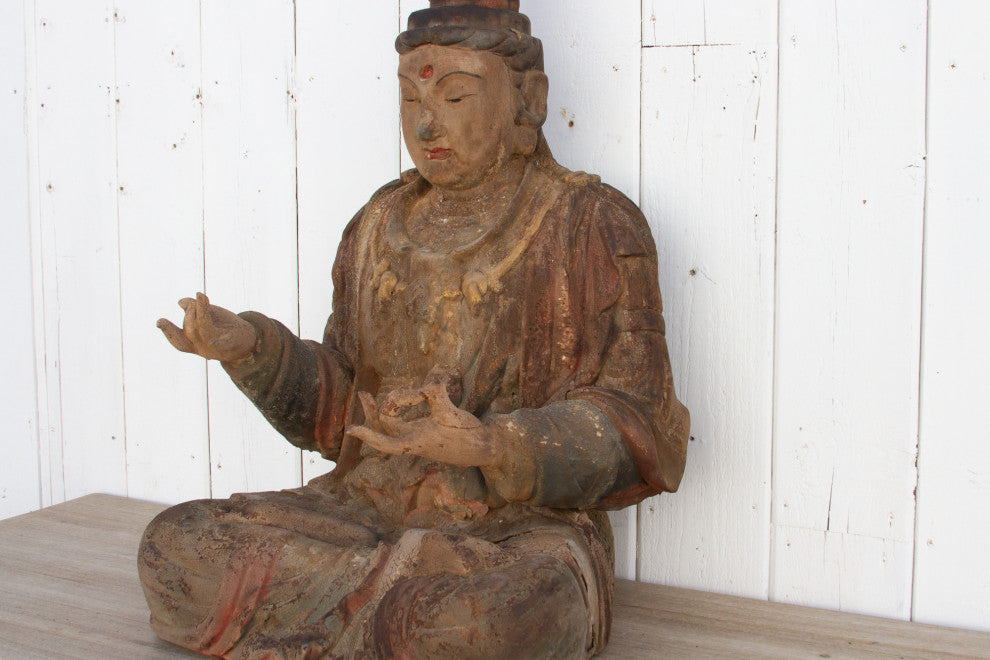 Antique Chinese Painted Buddha