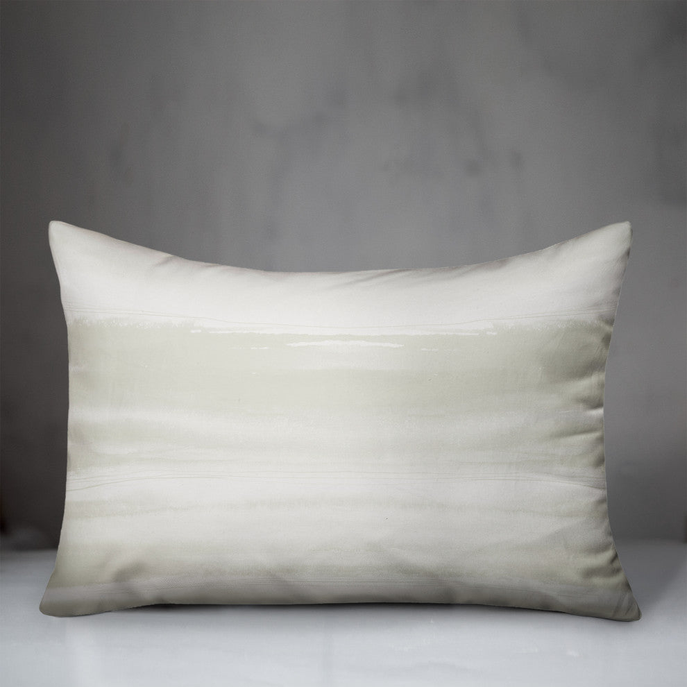 White Watercolor Waves 14x20 Indoor/Outdoor Pillow
