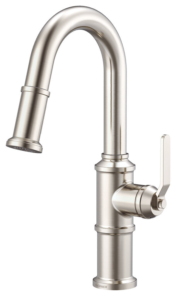Kinzie Single Handle Pull-Down Prep Faucet, Stainless Steel