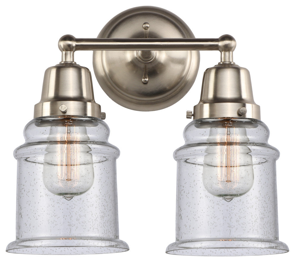 Innovations 623-2W-SN-G184 2-Light Bath Vanity Light, Brushed Satin Nickel
