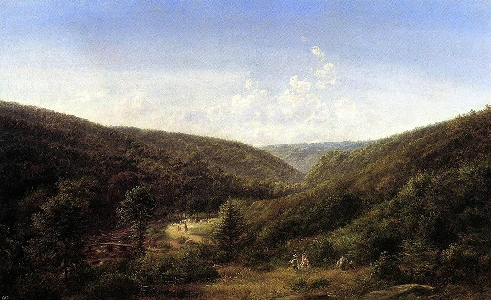 Ferdinand Richardt Countryside Along the Susquehanna Gallery Wrapped Canvas