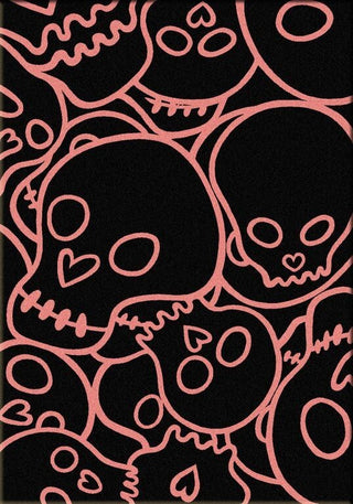 Head Banger Rug, Pink, 8'x11', Rectangle