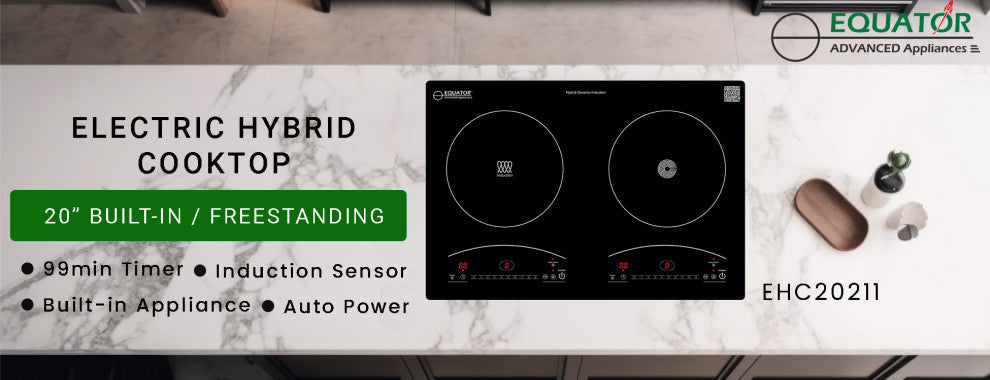 20" Electric Ceramic-Induction 2 Burner Cooktop