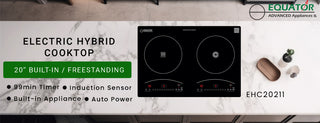 20" Electric Ceramic-Induction 2 Burner Cooktop