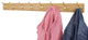 Solid Oak Wall Coat Rack, Brass Hooks, Golden Oak, 52"x3.5", 10-Hooks
