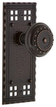 Craftsman Plate Passage Meadows Knob, Timeless Bronze