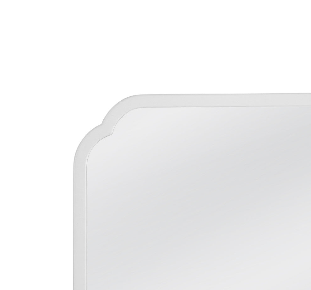 Flora Square Wall Mirror - White