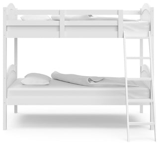 Storkcraft Long Horn Twin-Over-Twin Bunk Bed, White