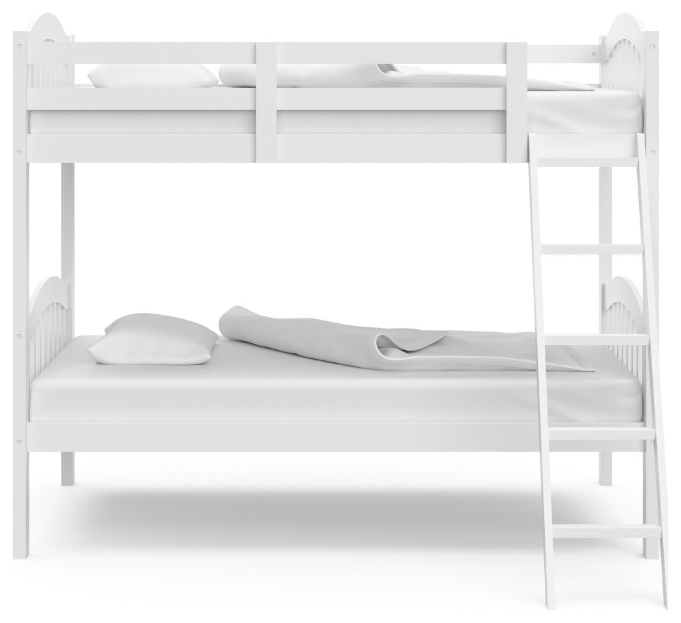 Storkcraft Long Horn Twin-Over-Twin Bunk Bed, White