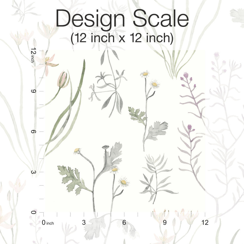 Lavender Alpine Botanical Peel & Stick Wallpaper