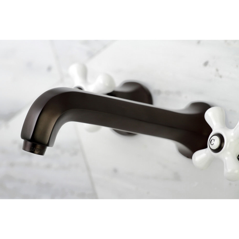 Kingston Brass KS4125PX 2-Handle Wall Mount Bathroom Faucet, Oil Rubbed Bronze