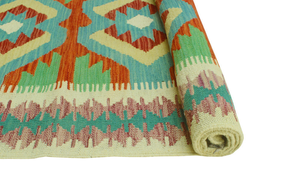 Sangat Kilim Jawid Red/Ivory Runner, 2'8x8'1