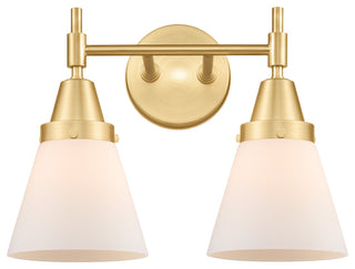 Innovations 447-2W-SG-G61 2-Light Bath Vanity Light, Satin Gold