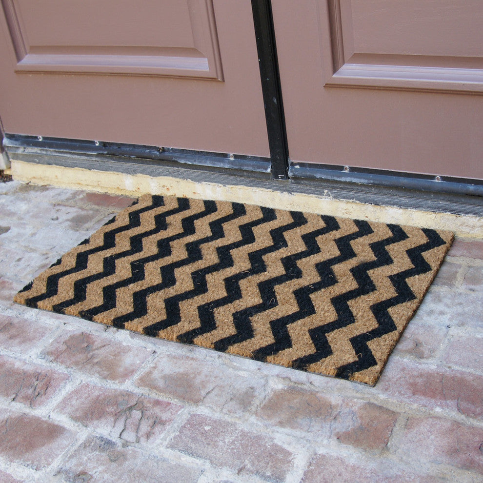 Rubber-Cal "Modern Lattice" - Contemporary Coir Mats - 18"x30"