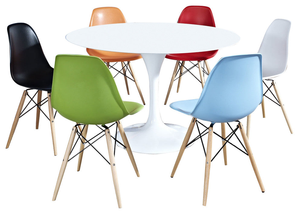 Lippa 7-Piece Fiberglass Dining Set