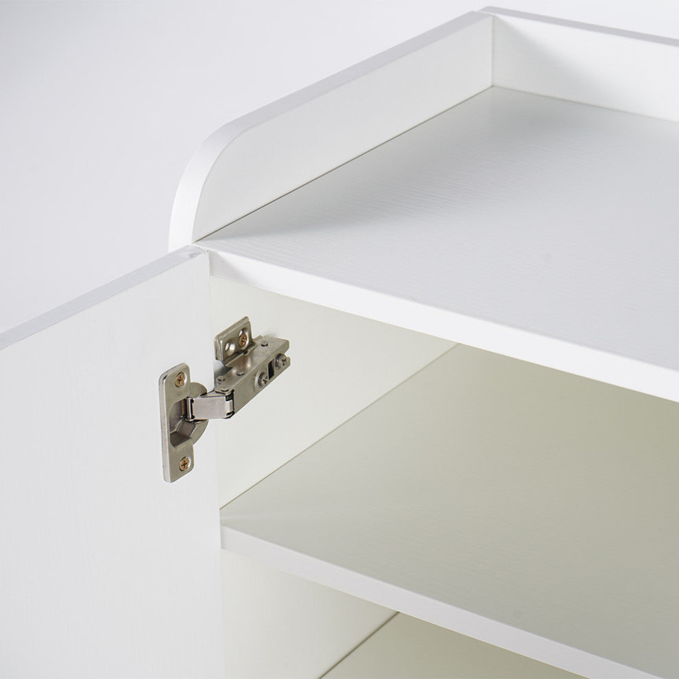 Yellar Nordic Shoe Storage Cabinet 5 Shelves Entryway Shoe Cabinet, White
