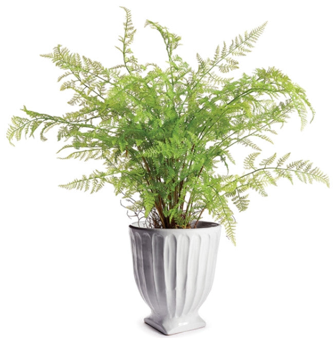 Luxe Soft Fern Faux Floral Artificial Plant Large 36 in Drop In Leaves Designer