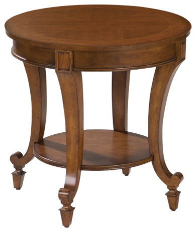 Aidan Wood Round End Table