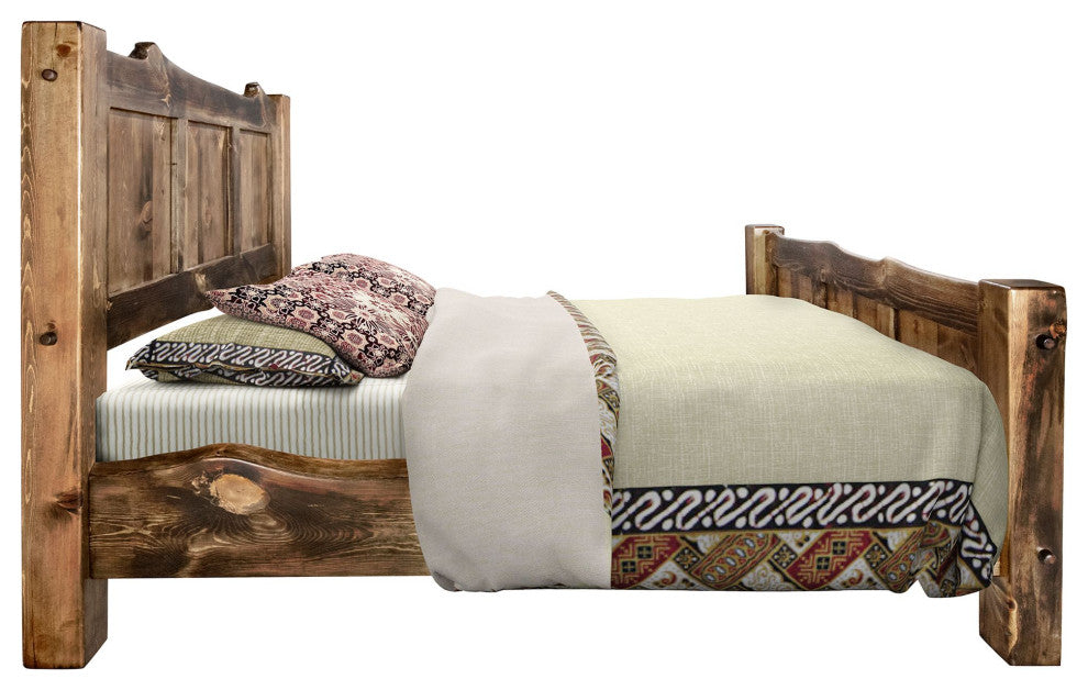 Big Sky Collection Live Edge Panel Bed, Queen, Provincial Stain