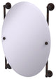 Prestige Skyline Oval Frameless Rail Mounted Mirror, Venetian Bronze