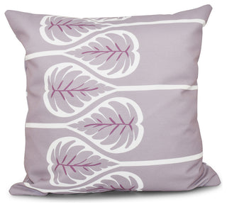 Fern Floral Print Pillow, Lavender, 26"x26"
