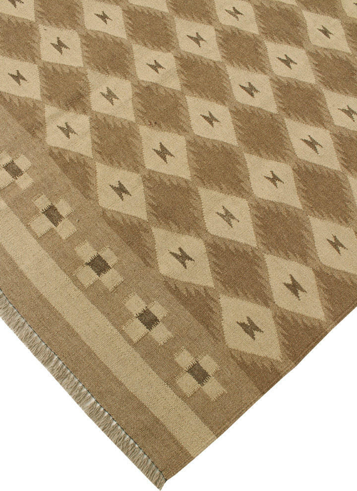 Winchester Kilim Ohrmazd Brown Rug, 4'9x6'7