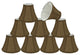 30049-9 Small Bell  Chandelier Clip On Lamp Shade Light Brown 3"x6"x5"