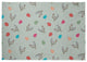 Chickens and Eggs Easter Chenille Rug, Breezeway Green, 5'x7'