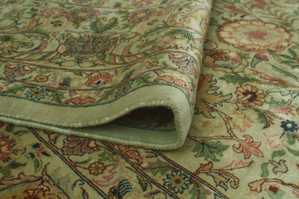 Pak-Persian Mira Light Green/Pink Rug, 9'0x12'0